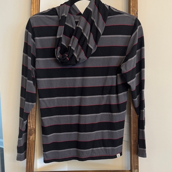 Levi's Boy’s Hoodie - Black, Gray, and Red Stripes - Picture 3 of 3